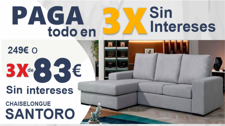 Sofá 3 plazas con asiento deslizante - Hnos. García